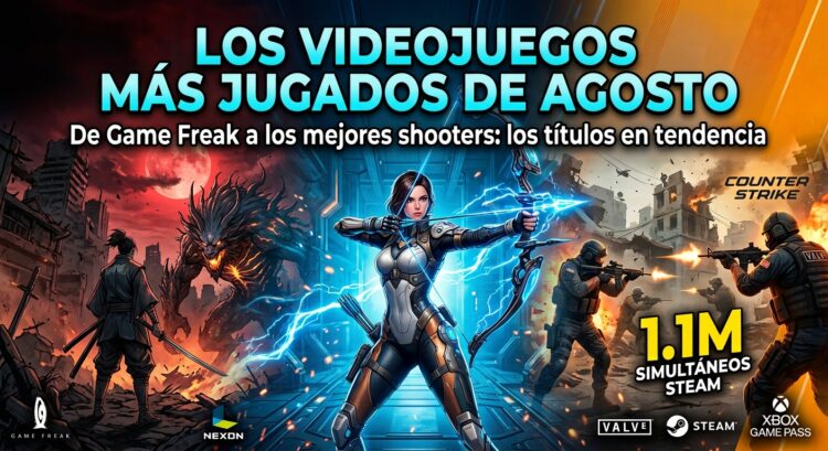 Los videjuegos más jugados de agosto